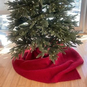 Crate and Barrel red tree skirt